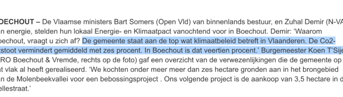 Vals hoera voor klimaat.